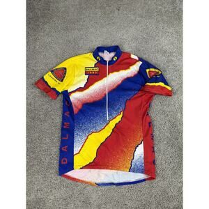 Vintage Voler Cycling Jersey Mens Large DALMAC 1997 Lansing MI Bike Tour READ
